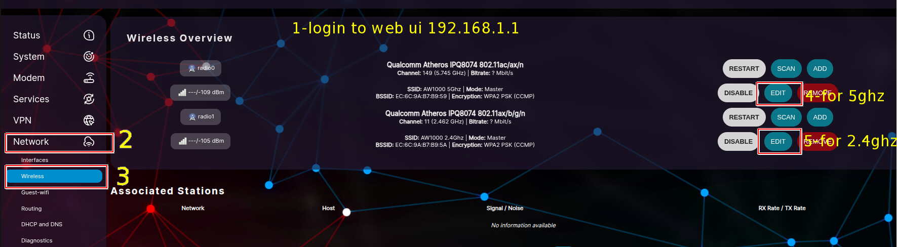 Change SSID and Password 1